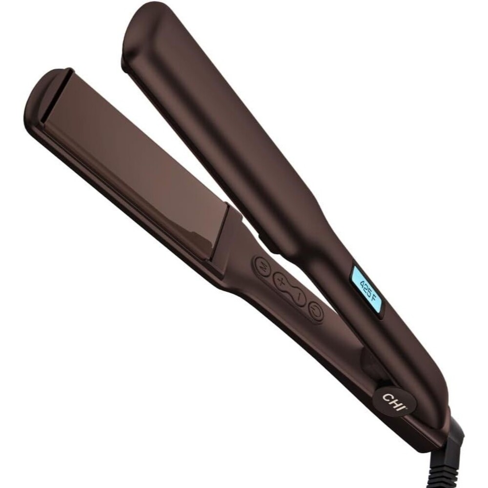NEW CHI Original Flat Iron 1.5" Digital Ceramic Plates Chocolate Brown GF0030A